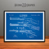 1866 Winchester Lever Action Rifle Patent Print Blueprint