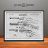 1866 Winchester Lever Action Rifle Patent Print Gray