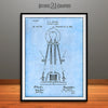 1881 Edison Bulb Patent Print Light Blue