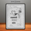 1882 Electric Flat Iron Patent Print Gray