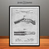 1883 Breech Loading Shotgun Patent Print Gray