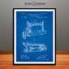 1885 Sewing Machine Patent Print Blueprint