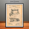 1885 Sewing Machine Patent Print Antique Paper