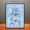 1889 Jeffery Velocipede Bicycle Patent Print Light Blue