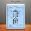 1894 Coffee Percolator Patent Print Light Blue