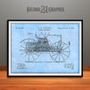 1895 Duryea Road Vehicle Patent Print Light Blue