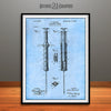 1899 Hypodermic Syringe Patent Print Light Blue