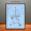 1901 Schoenhut Sailboat Patent Print Light Blue