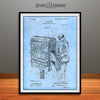 1906 Postal Mailbox Patent Print Light Blue
