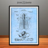 1909 Anatomical Skeleton Patent Print Light Blue