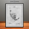 1915 Koken Barber's Chair Patent Print Gray