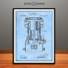 1919 Chevrolet Internal Combustion Engine Patent Print Light Blue