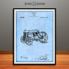 1919 Henry Ford Antique Tractor Patent Print Light Blue