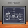 1919 Harley Davidson Motorcycle Patent Print Blackboard