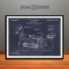 1919 W. J. Canfield Motorcycle Patent Print Blackboard