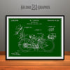 1919 W. J. Canfield Motorcycle Patent Print Green