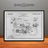 1919 W. J. Canfield Motorcycle Patent Print Gray