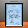 1920 H. A. Miller Race Car Patent Print Light Blue