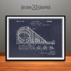 1927 Roller Coaster Patent Print Blackboard