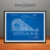 1927 Roller Coaster Patent Print Blueprint