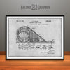 1927 Roller Coaster Patent Print Gray