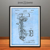 1931 Johnson Outboard Motor Patent Print Light Blue