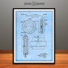 1932 Cyclotron Atom Splitter Particle Accelerator Patent Print Light Blue