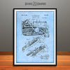 1932 Earth Moving Bulldozer Patent Print Light Blue