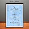 1935 B17 Flying Fortress Patent Print Light Blue