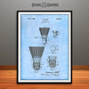 1935 Badminton Shuttlecock Patent Print Light Blue