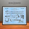 1935 Union Pacific M-10000 Railroad Patent Print Light Blue