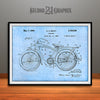 1936 Elgin Bluebird Bicycle Patent Print Light Blue
