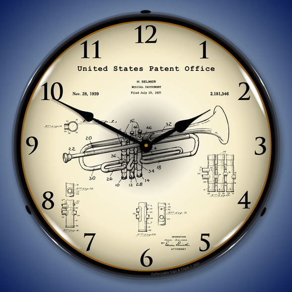 1937 Trumpet Patent LED Clock