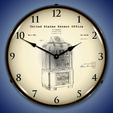 1940 Rockola Jukebox Patent LED Clock