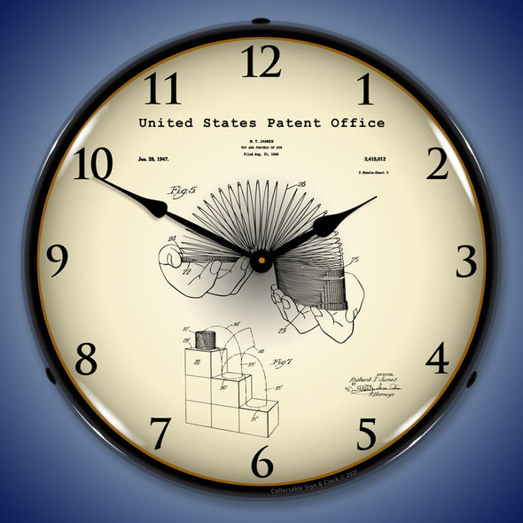 1947 Slinky Toy Patent LED Clock