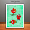 1948 Colorized Santa Claus Patent Print Green