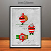 1948 Colorized Santa Claus Patent Print Gray