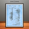1949 Saxophone Patent Print Light Blue