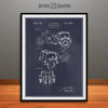 1952 Three Wheel Motorcycle Patent Print Blackboard