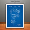 1952 Three Wheel Motorcycle Patent Print Blueprint