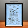 1954 Scrabble Game Patent Print Light Blue