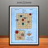 1954 Scrabble Game Colorized Patent Print Light Blue