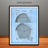 1954 Geodesic Dome Patent Print Light Blue