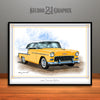 1955 Chevrolet BelAir Muscle Car Art Print Yellow