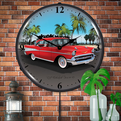 1957 Chevy LED Clock