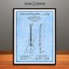 1957 Gibson Explorer Guitar Patent Print Light Blue