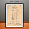 1957 Gibson Explorer Guitar Patent Print Antique Paper