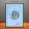 1957 Satellite Structure Sputnik Patent Print Light Blue