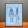 1959 Anatomical Skeleton Patent Print Light Blue