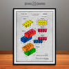 1961 Toy Building Blocks Colorized Patent Print Gray
